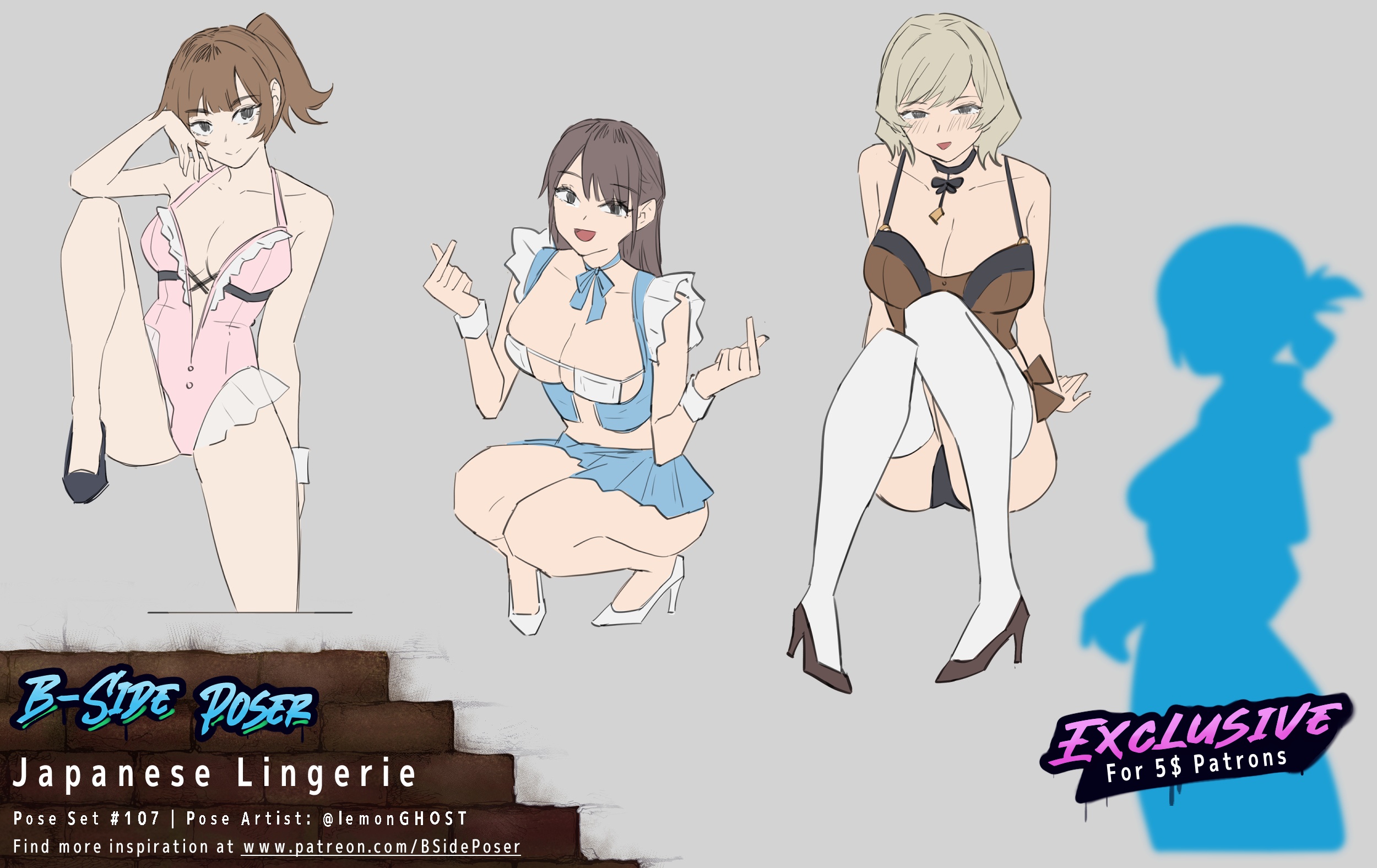 Pose Set 107 – Japanese Lingerie