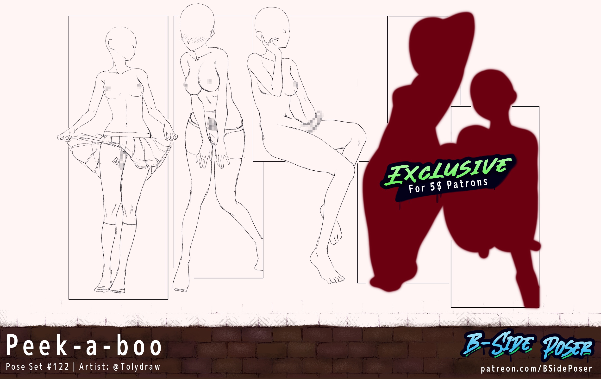 Pose Set 122 – Peek-a-boo