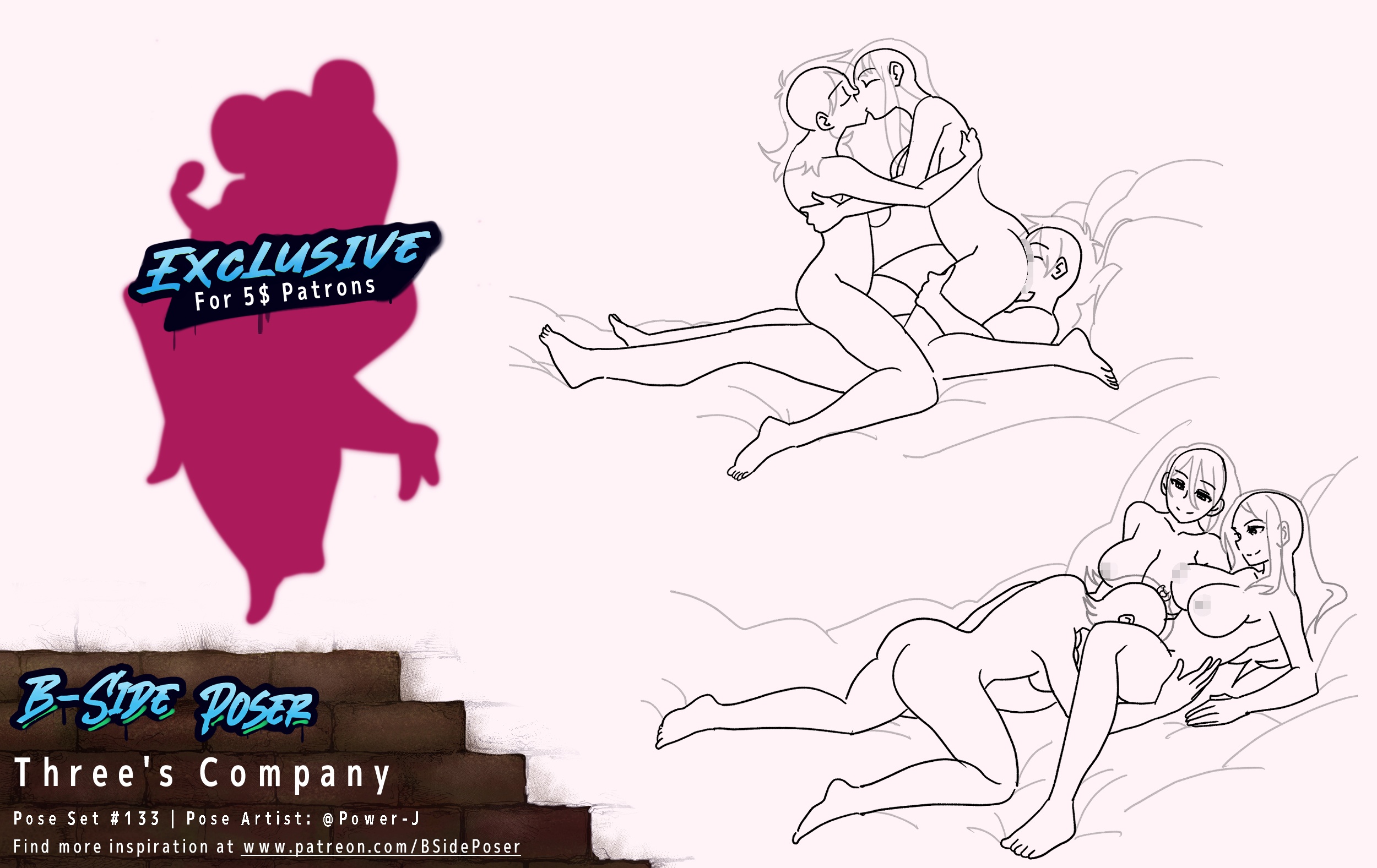 Pose Set 133 – Three’s Company