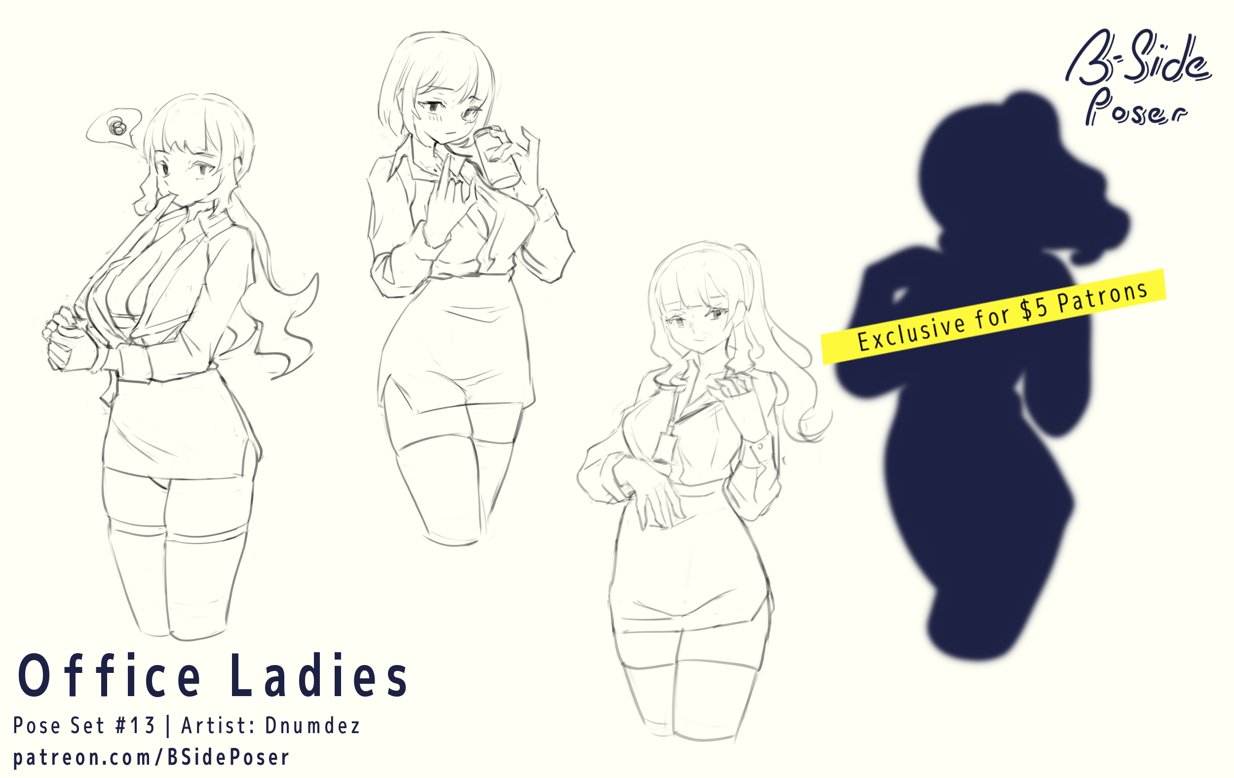 Pose Set 13 – Office Ladies