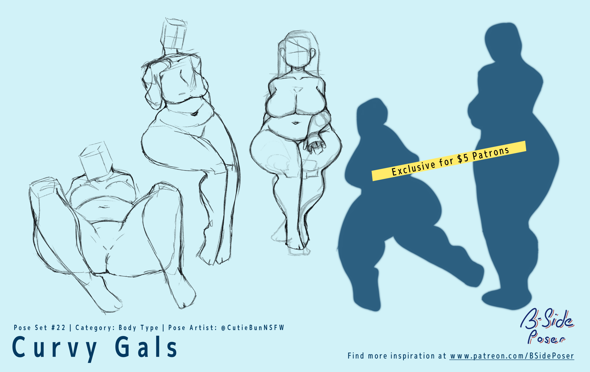 Pose Set 22 – Curvy Gals
