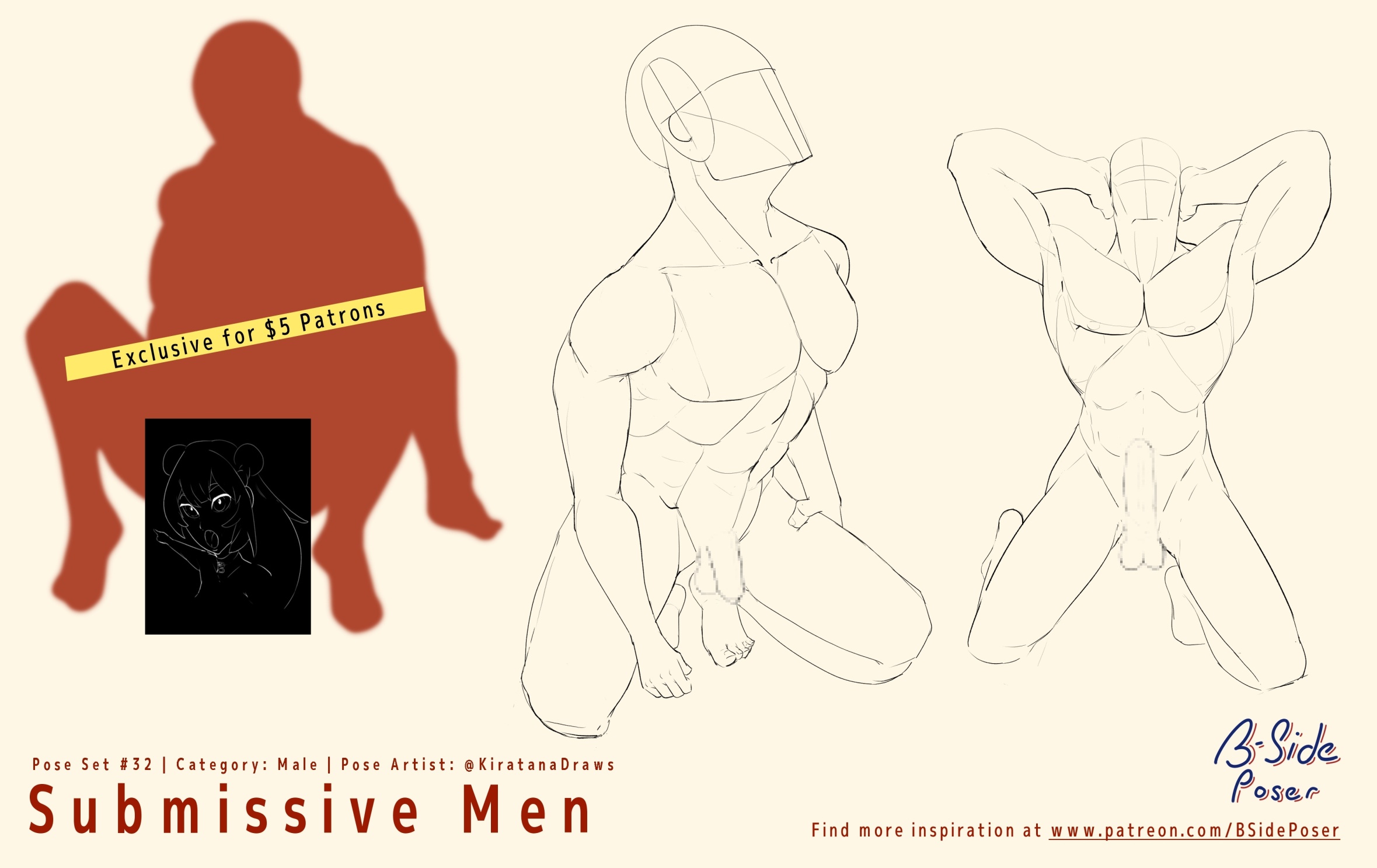 Pose Set 32 – Submissive Men