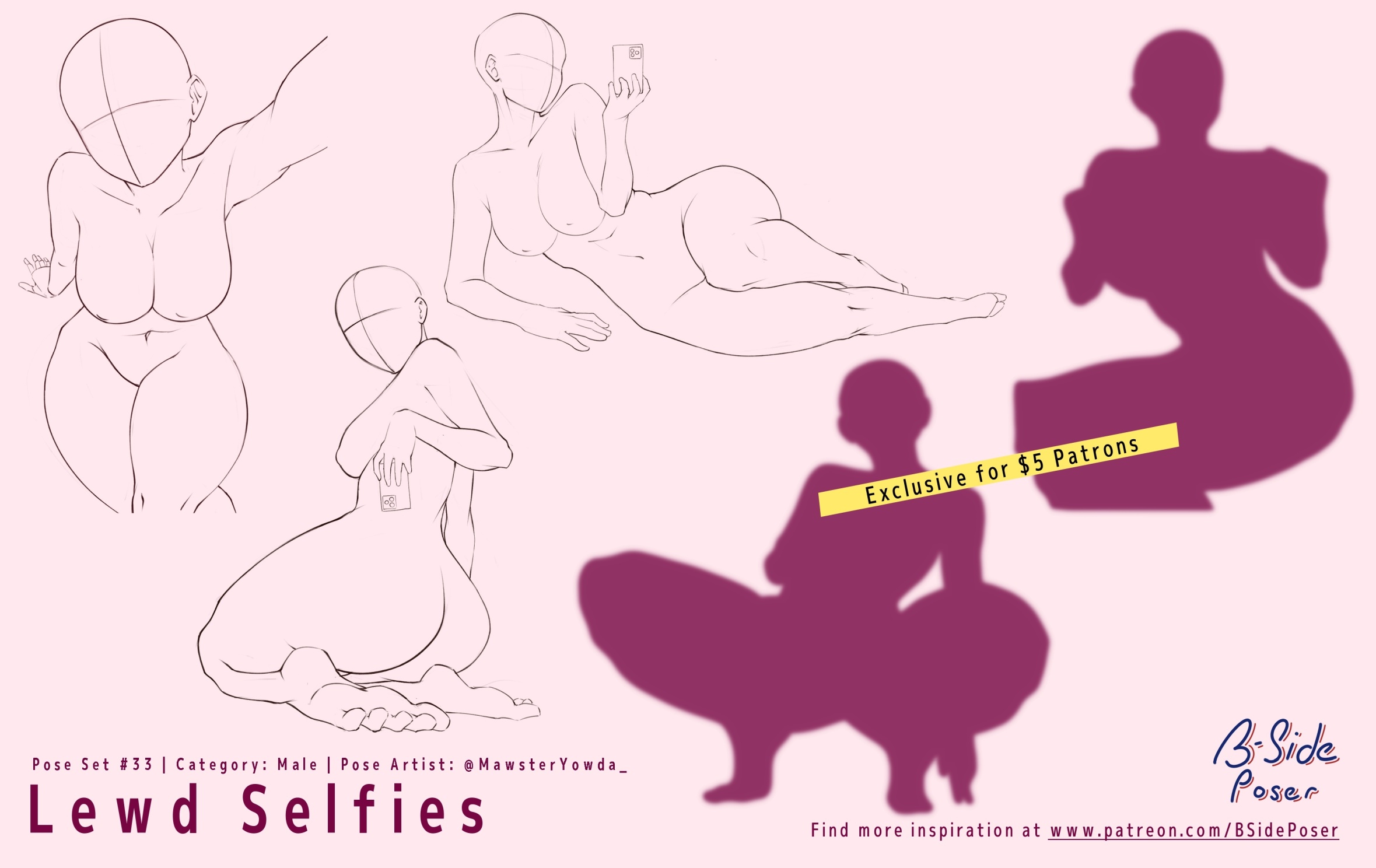 Pose Set 33 – Lewd Selfies