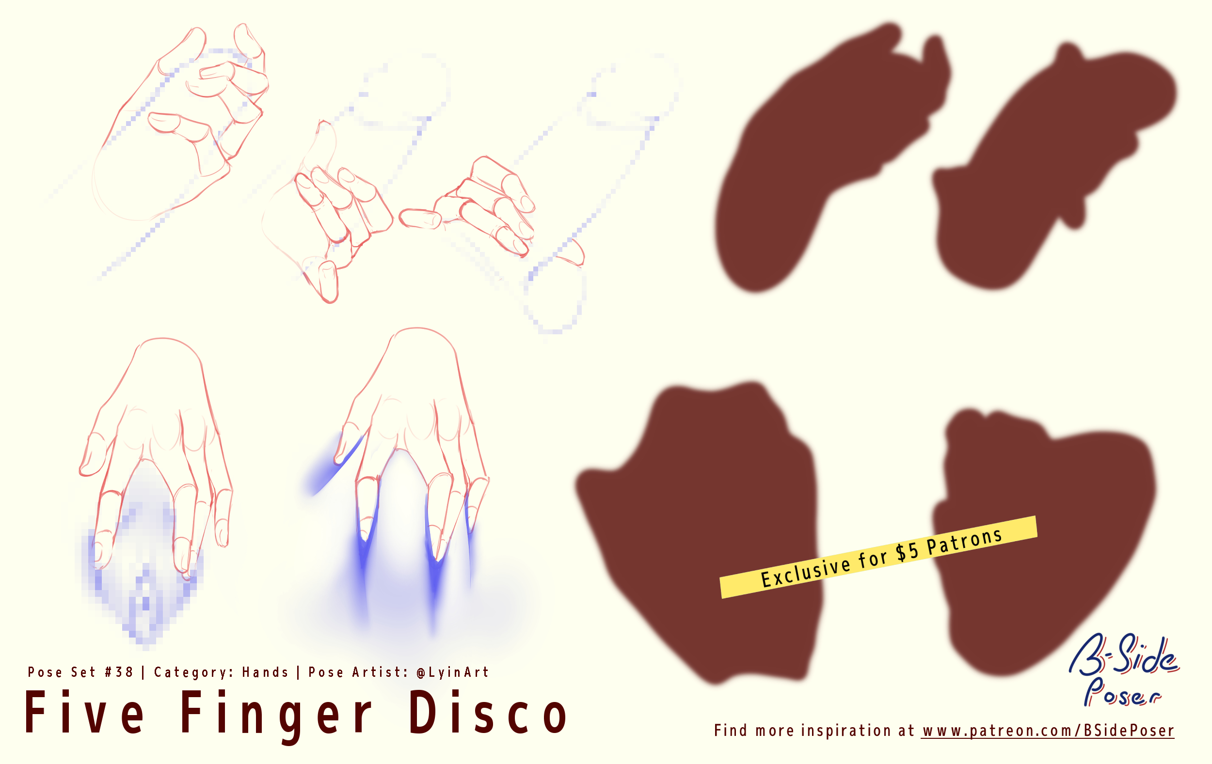 Pose Set 38 – Five Finger Disco