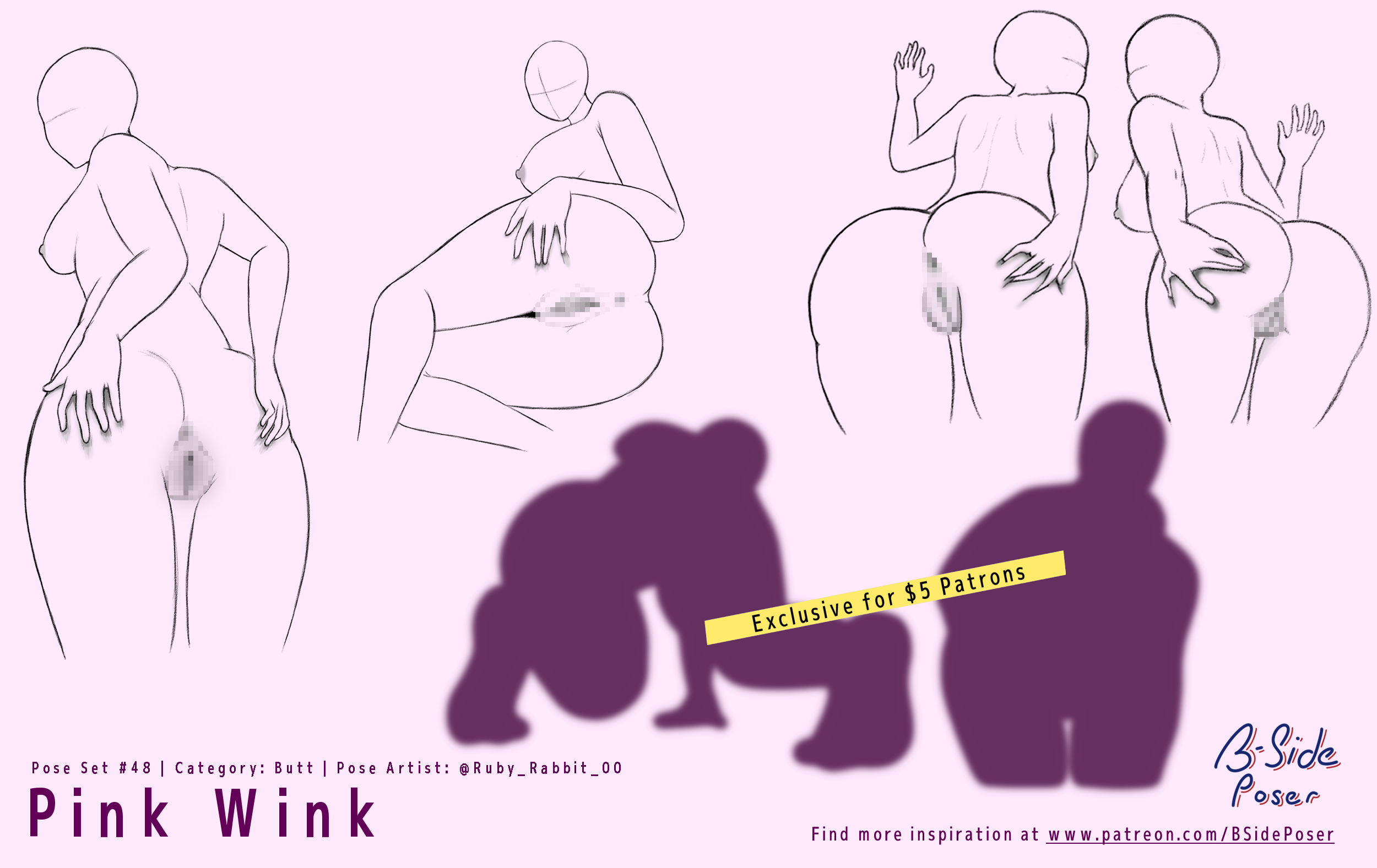 Pose Set 48 – Pink Wink