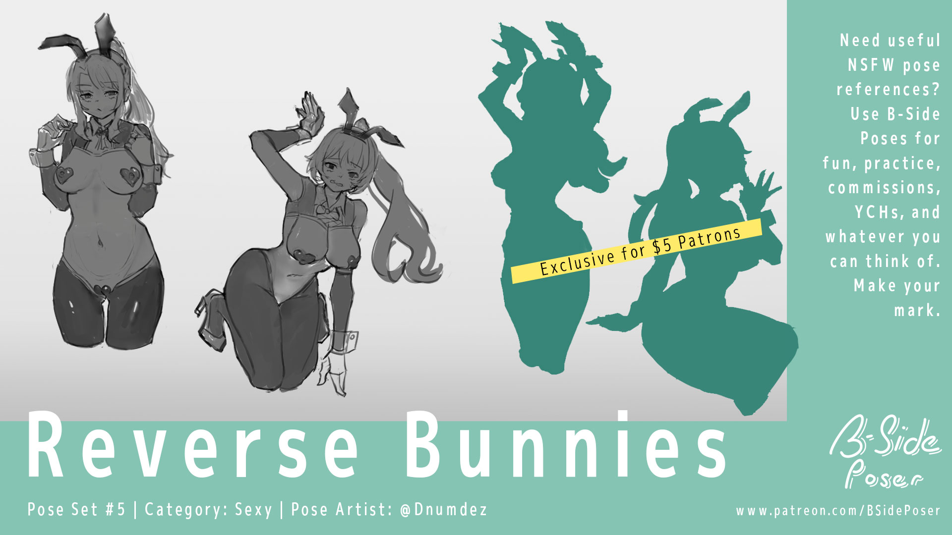Pose Set 5 – Reverse Bunnies