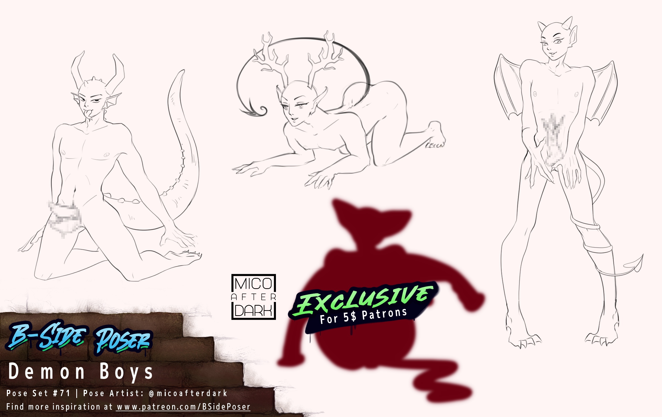 Pose Set 71 – Demon Boys