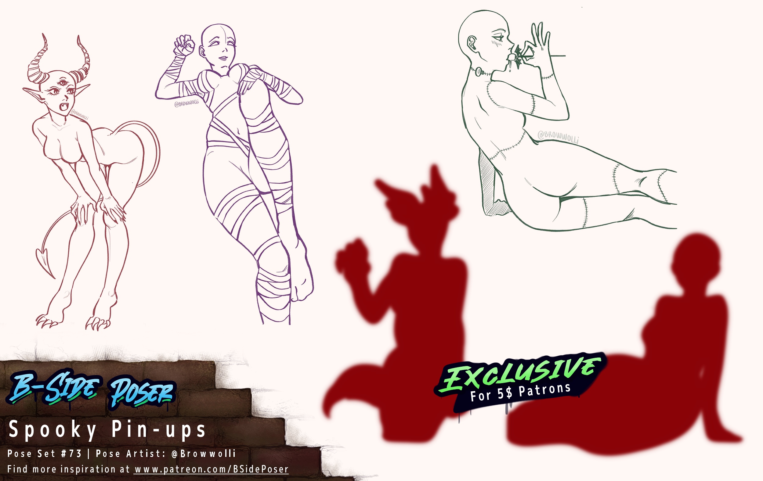 Pose Set 73 – Spooky Pin-ups