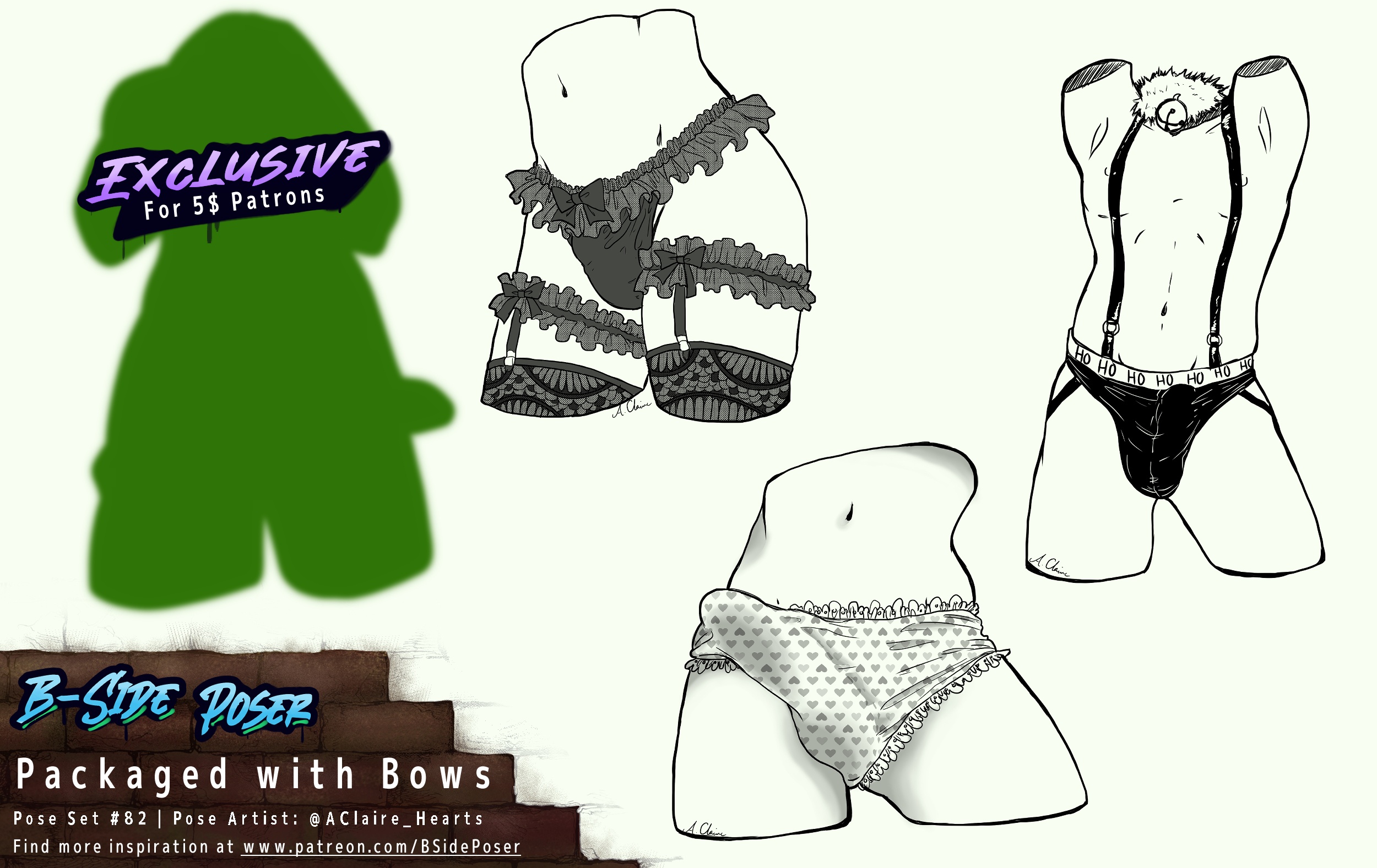 Pose Set 82 – Packaged with Bows