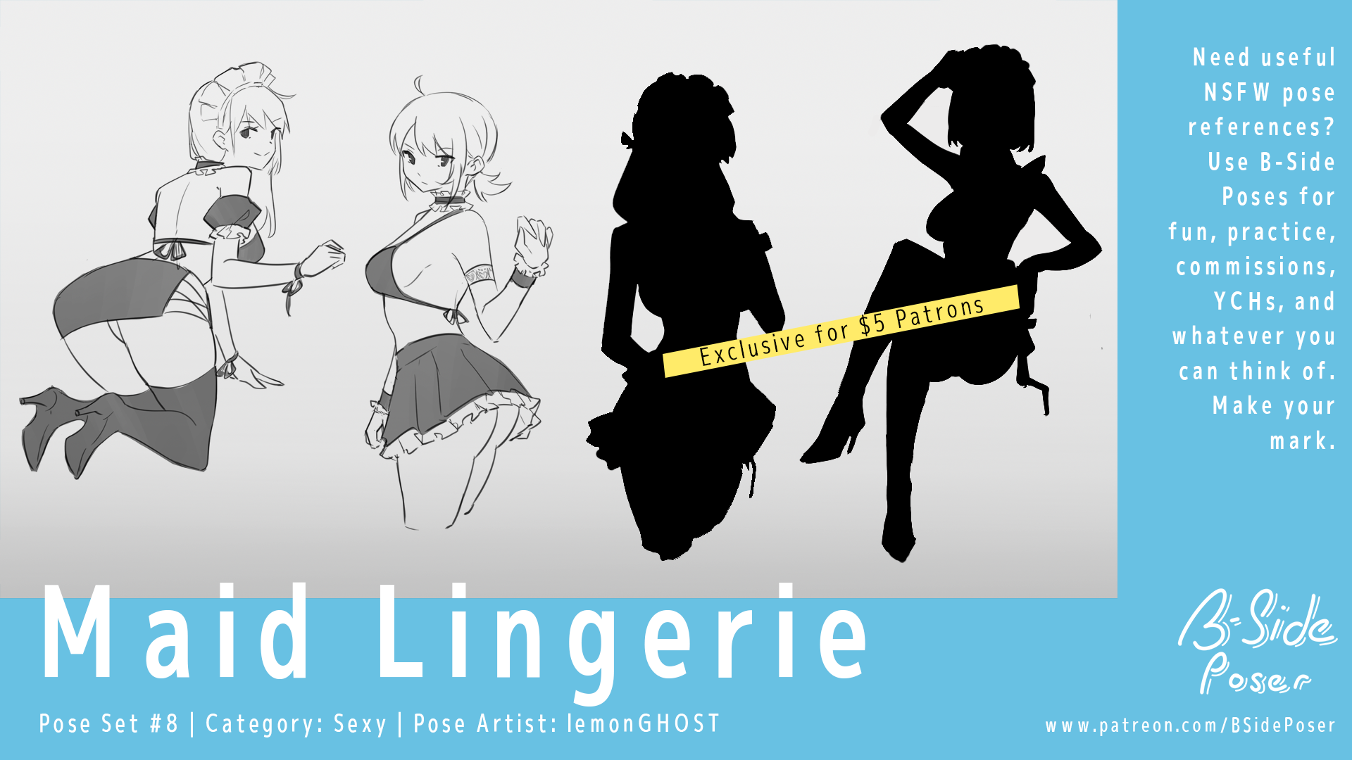 Pose Set 8 – Maid Lingerie