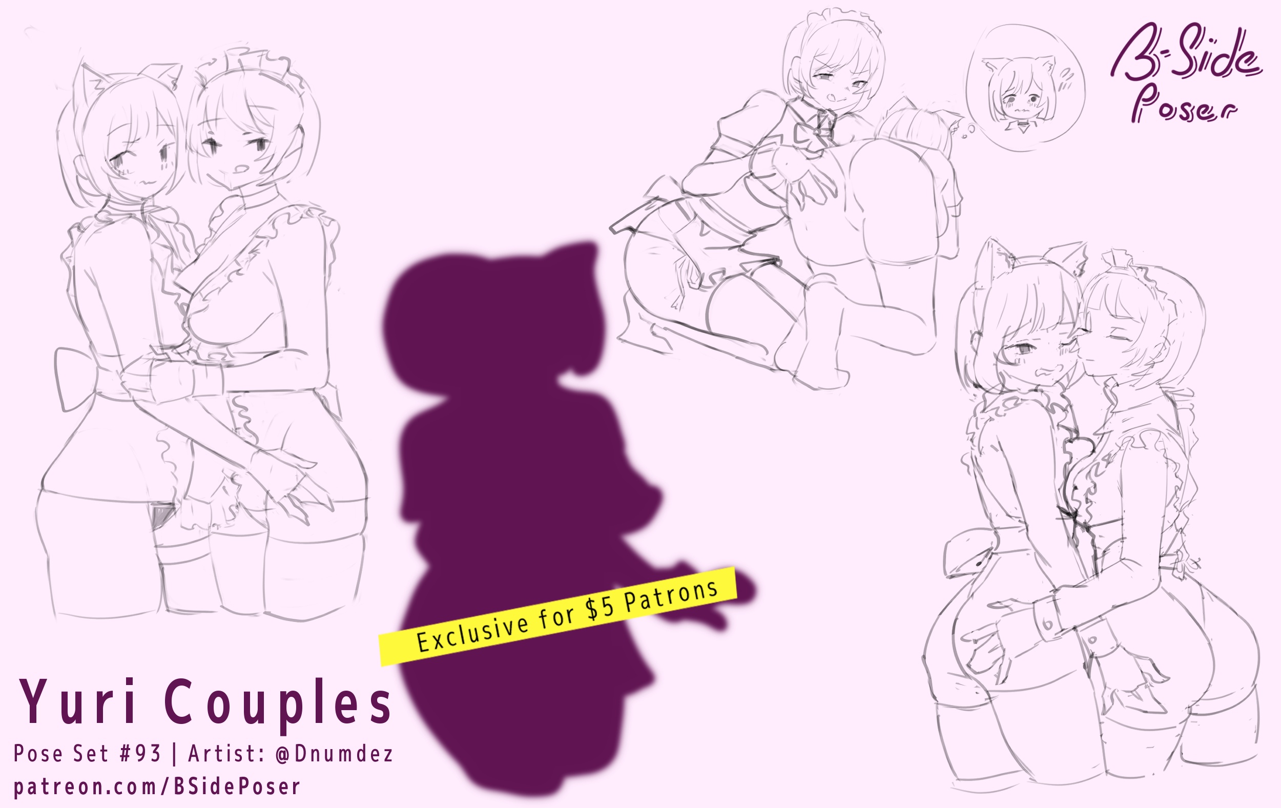 Pose Set 93 – Yuri Couples
